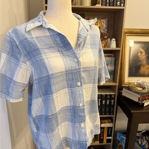 Austin Clothing & Co. | Light Blue & White Plaid Button-Up Shirt